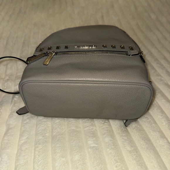 Michael Kors Light Gray Studded Backpack - Picture 4 of 7